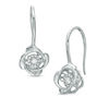 Thumbnail Image 0 of 1/8 CT. T.W. Diamond Whirlwind Drop Earrings in Sterling Silver