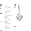 Thumbnail Image 1 of 1/8 CT. T.W. Diamond Whirlwind Drop Earrings in Sterling Silver