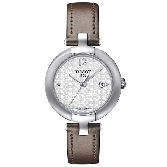 Ladies' Tissot Pinky Strap Watch with White Dial (Model: T084.210.16.017.01)