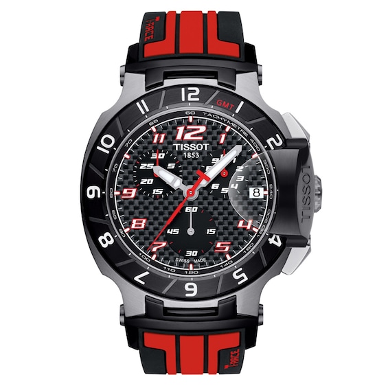 Men's Tissot T-Race Chronograph Strap Watch with Black Dial (Model: T048.417.27.207.01)