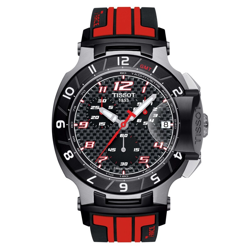 Main Image 1 of Men's Tissot T-Race Chronograph Strap Watch with Black Dial (Model: T048.417.27.207.01)