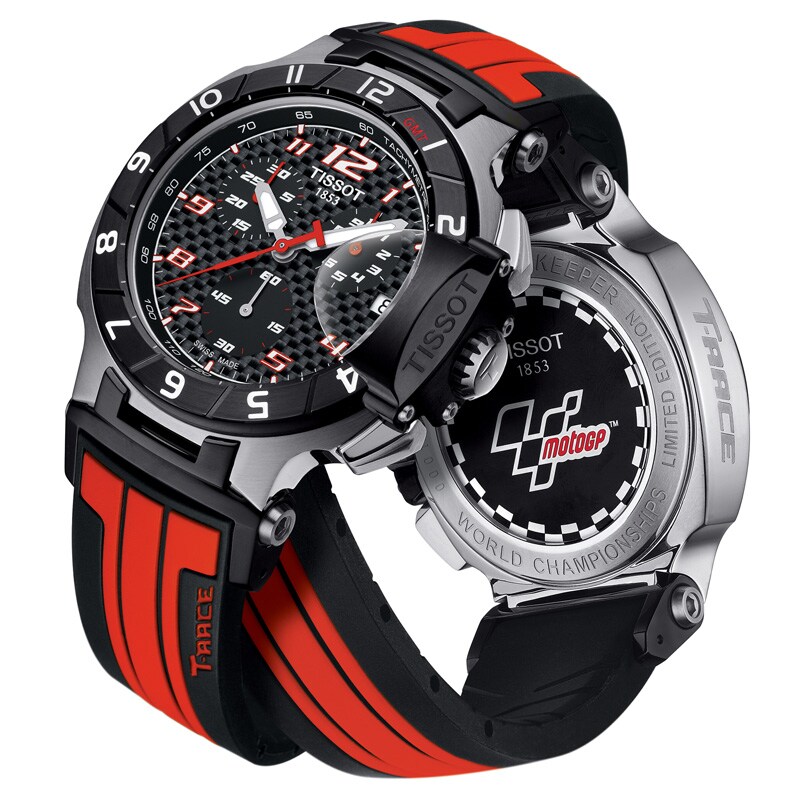 Main Image 4 of Men's Tissot T-Race Chronograph Strap Watch with Black Dial (Model: T048.417.27.207.01)