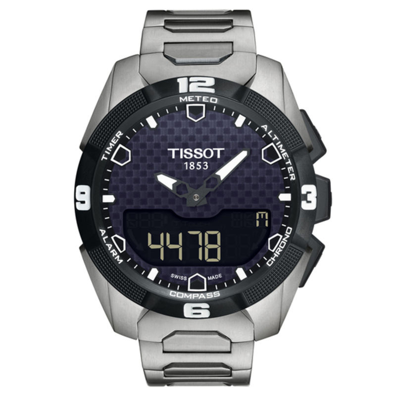 Men s Tissot T Touch Expert Solar Titanium Watch with Black Dial Model T091.420.44.051.00 Zales
