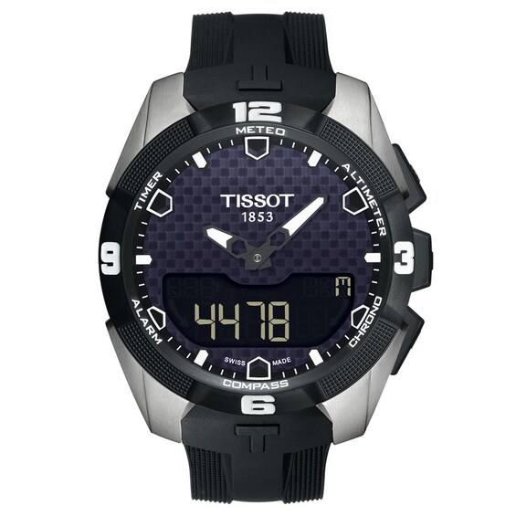 Men's Tissot T-Touch Expert Solar Titanium Watch with Black Dial (Model: T091.420.47.051.00)