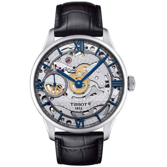 Men's Tissot Chemin Des Tourelles Squelette Watch with Skeleton Dial (Model: T099.405.16.418.00)