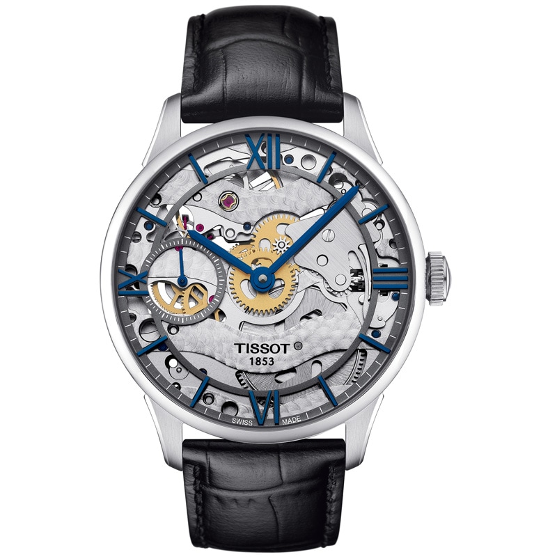 Main Image 1 of Men's Tissot Chemin Des Tourelles Squelette Watch with Skeleton Dial (Model: T099.405.16.418.00)