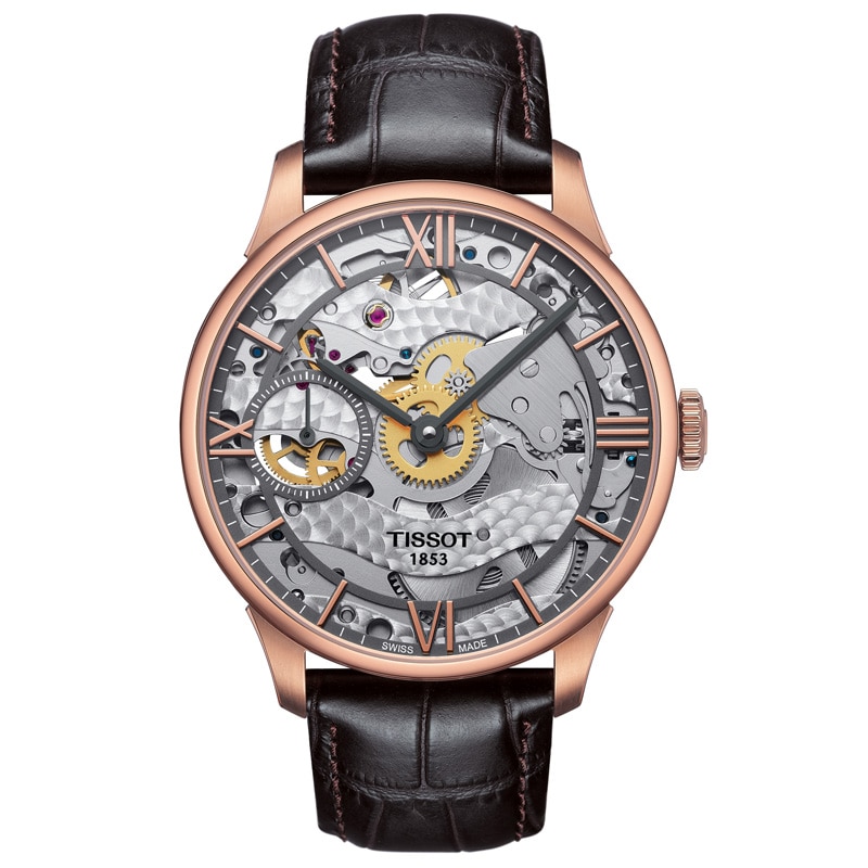 Main Image 1 of Men's Tissot Chemin Des Tourelles Squelette Watch with Skeleton Dial (Model: T099.405.36.418.00)