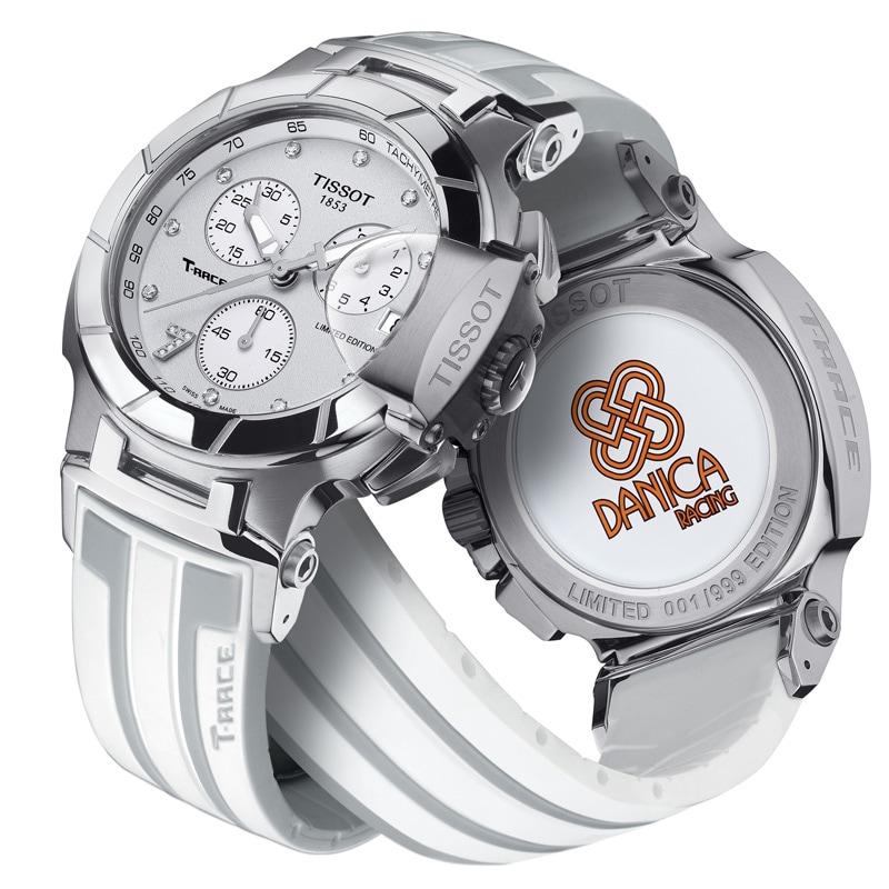 Main Image 3 of Ladies' Tissot Danica Patrick Limited Edition 2014 T-Race Diamond Accent Strap Watch (Model: T048.417.17.036.00)