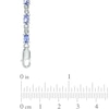 Thumbnail Image 2 of Oval Tanzanite and Diamond Accent "X" Link Bracelet in Sterling Silver