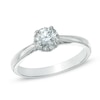 Thumbnail Image 0 of 1/2 CT. T.W. Certified Canadian Diamond Frame Engagement Ring in 14K White Gold (I/I1)