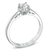 Thumbnail Image 1 of 1/2 CT. T.W. Certified Canadian Diamond Frame Engagement Ring in 14K White Gold (I/I1)