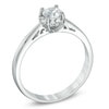Thumbnail Image 2 of 1/2 CT. T.W. Certified Canadian Diamond Frame Engagement Ring in 14K White Gold (I/I1)