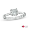 Thumbnail Image 0 of 1/2 CT. T.W. Certified Canadian Princess-Cut Diamond Frame Engagement Ring in 14K White Gold (I/I1)