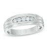 Thumbnail Image 0 of Men's 1/4 CT. T.W. Diamond Five Stone Band in 10K White Gold