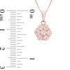 Thumbnail Image 2 of Morganite Flower Pendant in 10K Rose Gold