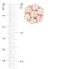 Thumbnail Image 2 of Morganite Flower Stud Earrings in 10K Rose Gold