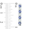 Thumbnail Image 2 of Tanzanite and White Topaz Inside-Out Hoop Earrings in Sterling Silver