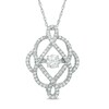 Thumbnail Image 0 of 1/2 CT. T.W. Diamond Scrollwork Pendant in 10K White Gold