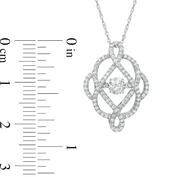 1/2 CT. T.w. Diamond Scrollwork Pendant in 10K White Gold