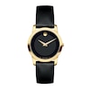 Thumbnail Image 0 of Ladies' Movado Museum Classic Gold-Tone PVD Strap Watch with Black Dial (Model: 0606877)