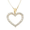 Thumbnail Image 1 of 1 CT. T.W. Certified Diamond Heart Outline Pendant in 14K Gold (I/I2)