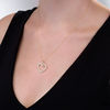 Thumbnail Image 2 of 1 CT. T.W. Certified Diamond Heart Outline Pendant in 14K Gold (I/I2)