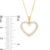 Thumbnail Image 3 of 1 CT. T.W. Certified Diamond Heart Outline Pendant in 14K Gold (I/I2)