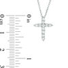 Thumbnail Image 2 of 1/4 CT. T.W. Certified Diamond Cross Pendant in 14K White Gold (I/I2)