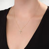 Thumbnail Image 1 of 1/4 CT. T.W. Certified Diamond Cross Pendant in 14K Gold (I/I2)