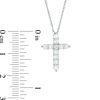 Thumbnail Image 2 of 1/2 CT. T.W. Certified Diamond Cross Pendant in 14K White Gold (I/I2)