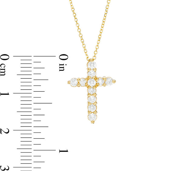 1/2 CT. T.w. Certified Diamond Cross Pendant in 14K Gold (I/I2)