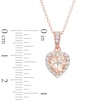 Thumbnail Image 3 of Pink Quartz Doublet and Lab-Created White Sapphire Pendant, Ring and Earrings Set in 18K Gold Plated Sterling Silver