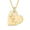 Thumbnail Image 1 of AVA Nadri Cubic Zirconia "LOVE" Heart Pendant in Brass with 18K Gold Plate