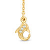Thumbnail Image 2 of AVA Nadri Cubic Zirconia "LOVE" Heart Pendant in Brass with 18K Gold Plate