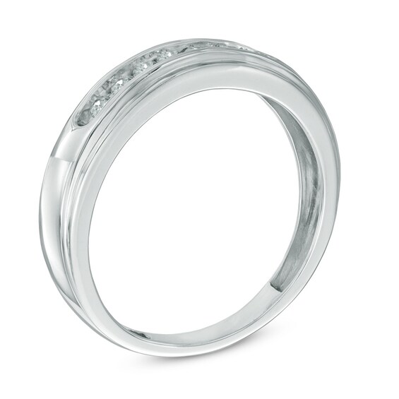 1/4 CT. T.w. Diamond Comfort Fit Band in 10K White Gold