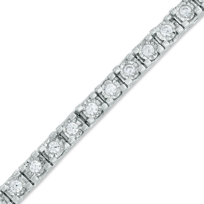 Tennis Bracelets Zales T W Diamond Tennis Bracelet In Sterling Silver 7 25
