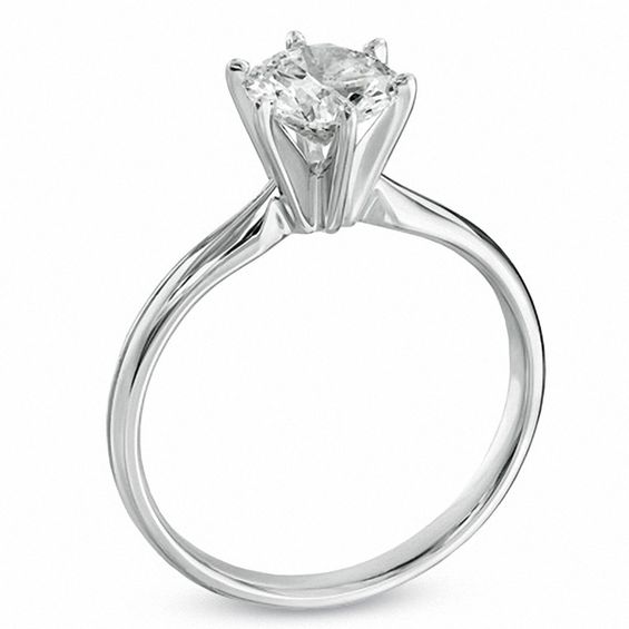1 CT. Certified Diamond Solitaire Engagement Ring in 14K White Gold (I-J/I2)