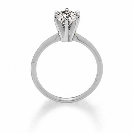 1 CT. Certified Diamond Solitaire Engagement Ring in 14K White Gold (I-J/I2)