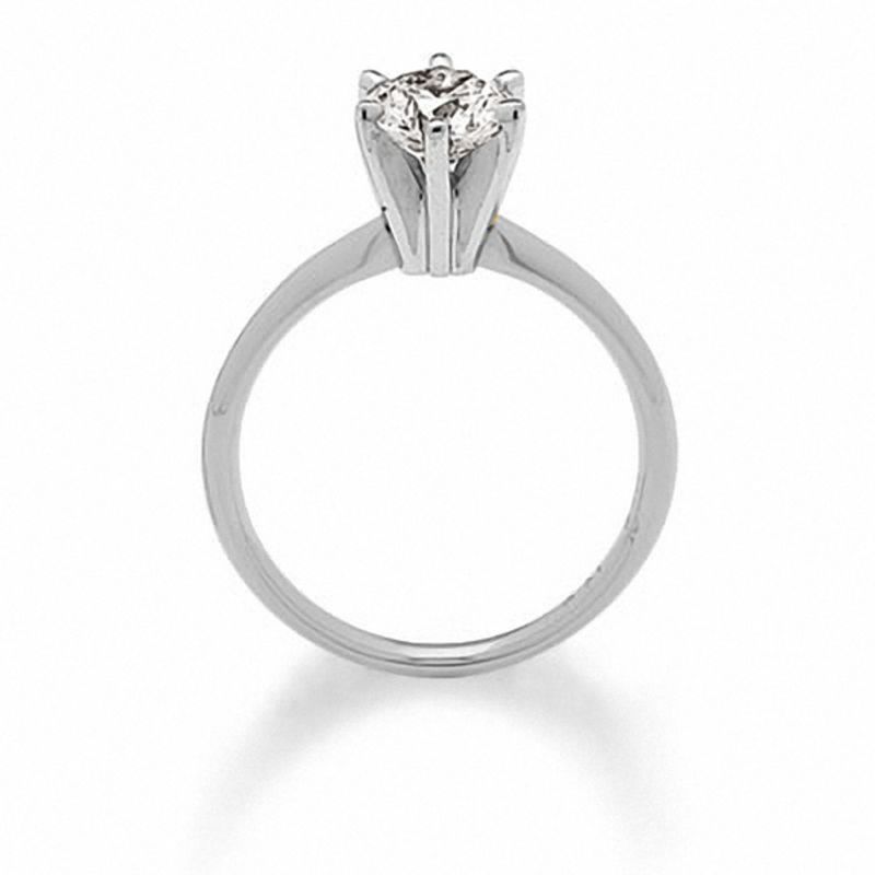 Main Image 3 of 1 CT. Certified Diamond Solitaire Engagement Ring in 14K White Gold (I-J/I2)