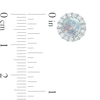 Thumbnail Image 2 of 6.0mm Lab-Created Opal and White Sapphire Frame Stud Earrings in 10K White Gold