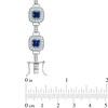 Thumbnail Image 2 of Cushion-Cut Lab-Created Blue and White Sapphire Bracelet in Sterling Silver - 7.25"