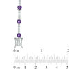 Thumbnail Image 2 of 4.0mm Amethyst and Lab-Created White Sapphire Bracelet in Sterling Silver - 7.25&quot;