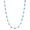 Thumbnail Image 0 of Swiss Blue Topaz and Lab-Created White Sapphire Necklace in Sterling Silver - 17"