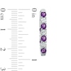 Thumbnail Image 2 of Amethyst and White Topaz Inside-Out Hoop Earrings in Sterling Silver