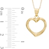 Thumbnail Image 2 of Heart Pendant and Hoop Earrings Set in 10K Gold