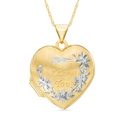 &quot;I Love You&quot; Heart Locket in 10K Gold
