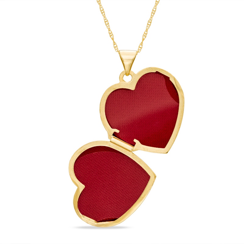 Main Image 2 of "I Love You" Heart Locket in 10K Gold