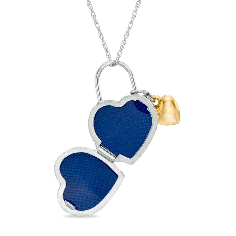 Main Image 2 of Heart Locket in 10K Two-Tone Gold