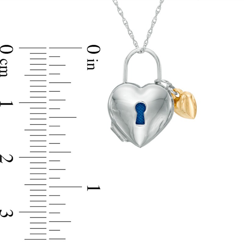 Main Image 3 of Heart Locket in 10K Two-Tone Gold
