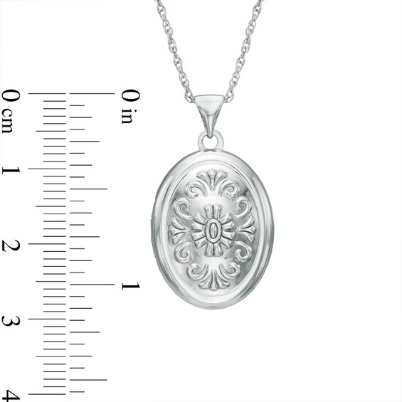 Oval Locket in 10K White Gold
